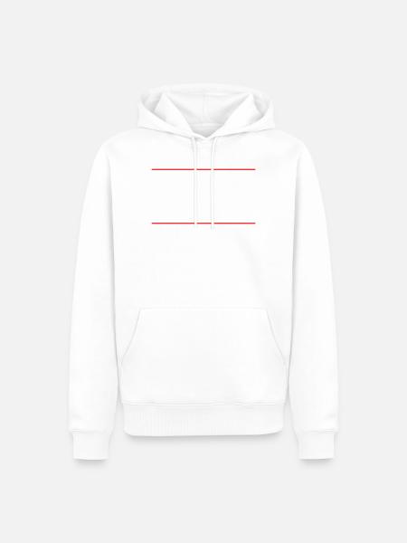 Linie Leer - Männer Premium Bio Hoodie - Weiß