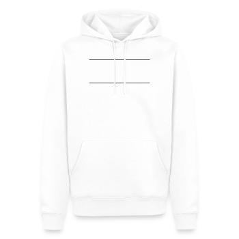 Line Dash Icon - Men’s Premium Organic Hoodie - white - Front - Nico (187cm)