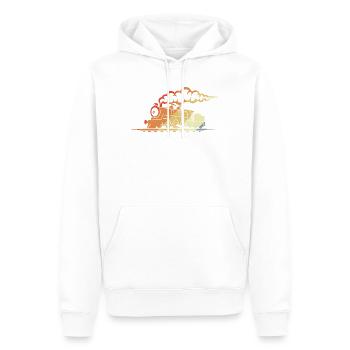 Eisenbahn Retro Look - Männer Premium Bio Hoodie - Weiß - Vorne - Nico (187cm)