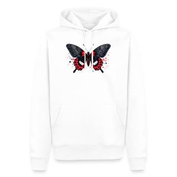 Gewöhnlicher Rosenschmetterling Pachliopta aristolochiae - Männer Premium Bio Hoodie - Weiß - Vorne - Nico (187cm)