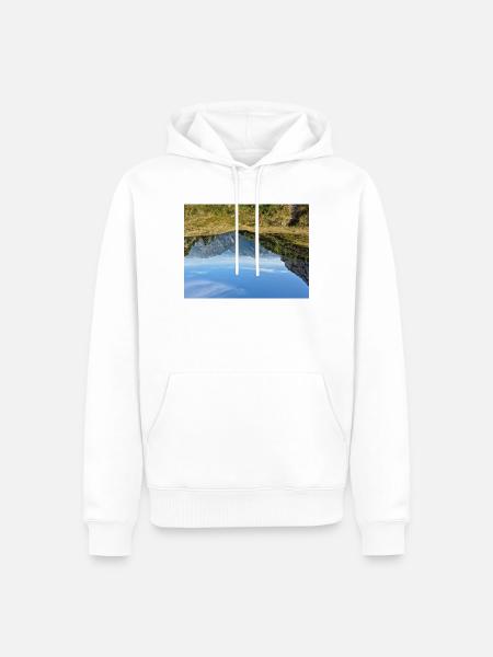 Alpine Panorama - Männer Premium Bio Hoodie - Weiß