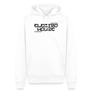 Electro House - Männer Premium Bio Hoodie - Weiß - Vorne - Nico (187cm)