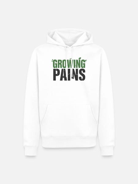 Growing Pains Motivation - Männer Premium Bio Hoodie - Weiß