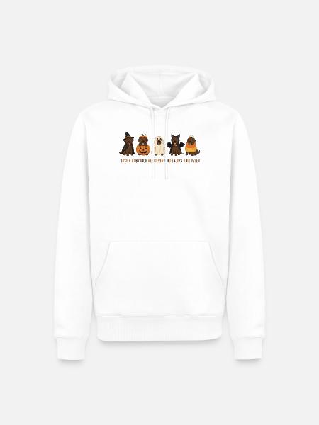 Labrador Halloween-Crew - Männer Premium Bio Hoodie - Weiß