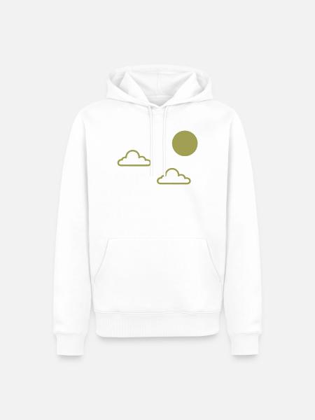 Wolken und Sonne - Männer Premium Bio Hoodie - Weiß