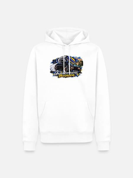 Unzerstörbares Bosnien - Männer Premium Bio Hoodie - Weiß