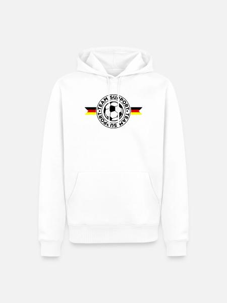 Deutschland Fußball Team Support - Männer Premium Bio Hoodie - Weiß