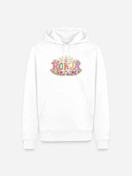 Ronja - Männer Premium Bio Hoodie - Weiß