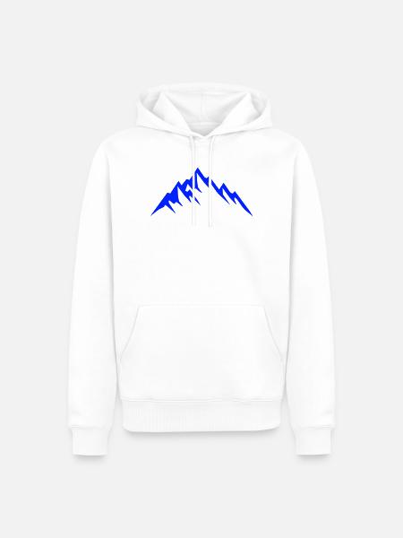 Berge Mountains - Männer Premium Bio Hoodie - Weiß