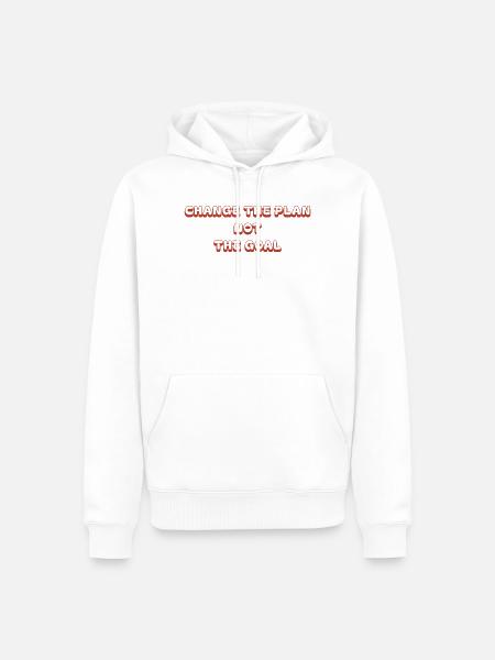 Ziel - Männer Premium Bio Hoodie - Weiß