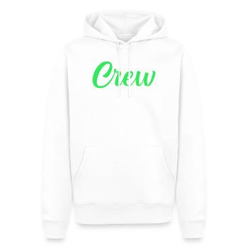 Crew Neon Script - Männer Premium Bio Hoodie - Weiß - Vorne - Nico (187cm)