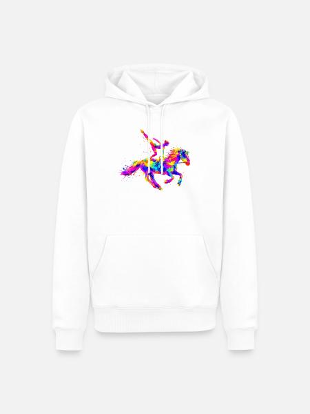 Voltigieren - Männer Premium Bio Hoodie - Weiß