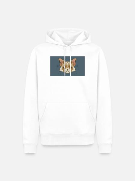 Cat design - Männer Premium Bio Hoodie - Weiß