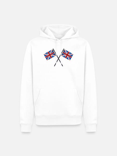 Flagge Großbritanniens - Männer Premium Bio Hoodie - Weiß