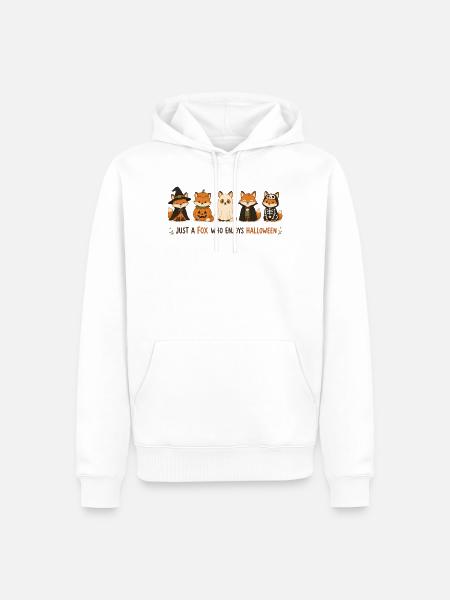 Halloween Fuchs-Crew - Männer Premium Bio Hoodie - Weiß
