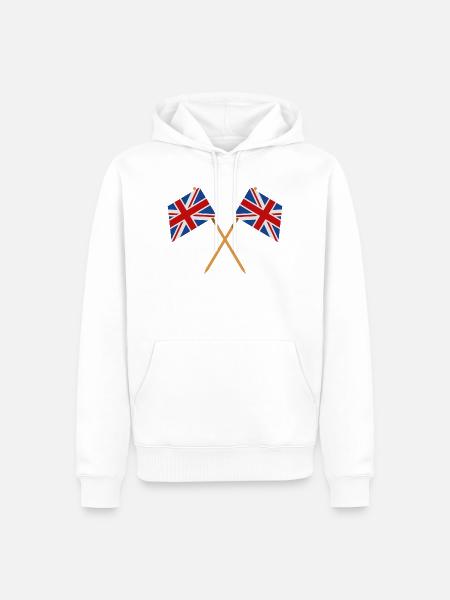 Flagge Großbritanniens - Männer Premium Bio Hoodie - Weiß