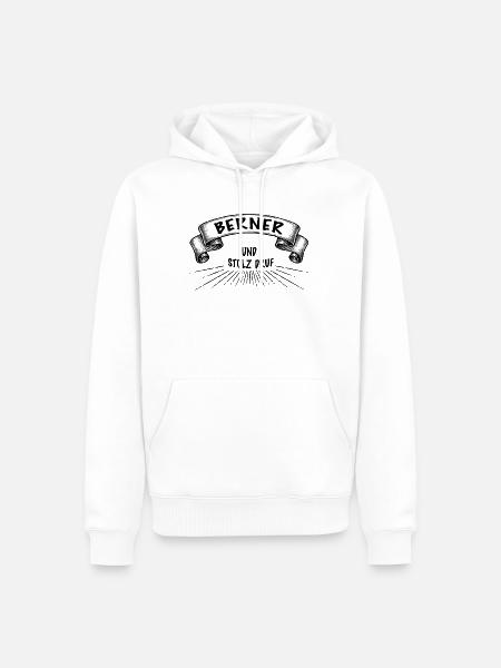 Berner und stolz druf - Männer Premium Bio Hoodie - Weiß
