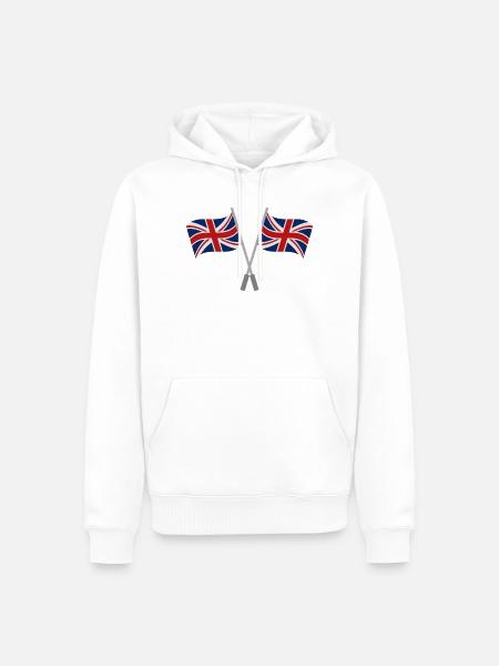 Flagge Großbritanniens - Männer Premium Bio Hoodie - Weiß