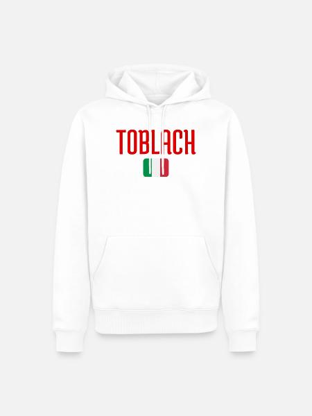 Italienische Flagge von Toblach - Männer Premium Bio Hoodie - Weiß