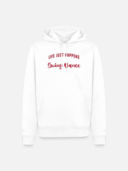 Swing Swing-Musik - Männer Premium Bio Hoodie - Weiß