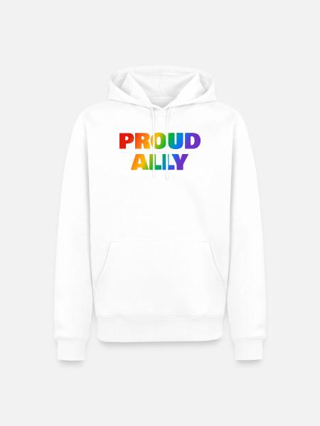 LGBTQ-Verbündeter - Männer Premium Bio Hoodie - Weiß