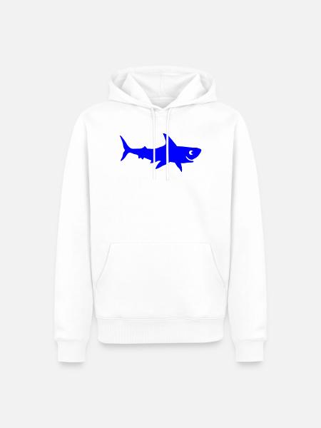 hai - Männer Premium Bio Hoodie - Weiß