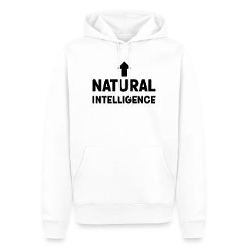 Natural Intelligence funny artificial intelligence - Männer Premium Bio Hoodie - Weiß - Vorne - Nico (187cm)