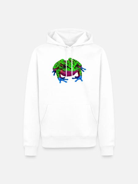 buntes tierbild, amphibien, laubfrosch - Männer Premium Bio Hoodie - Weiß