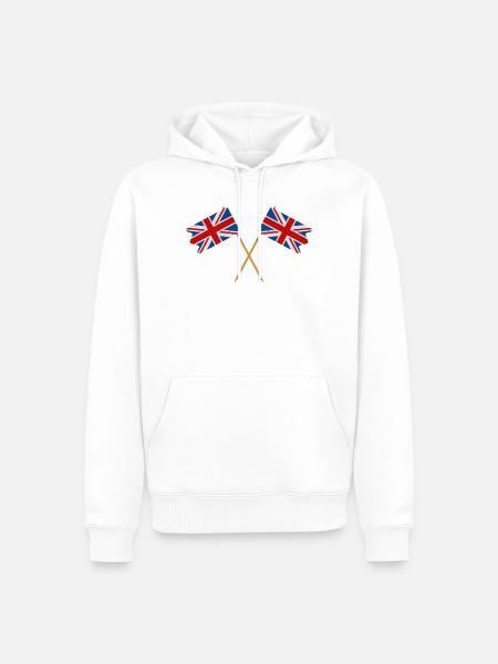Flagge Großbritanniens - Männer Premium Bio Hoodie - Weiß