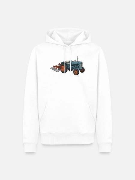 Traktor / Traktor / Traktor - Männer Premium Bio Hoodie - Weiß