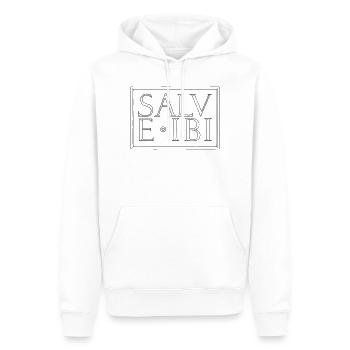 Salve Ibi (Hallo Da!) - Männer Premium Bio Hoodie - Weiß - Vorne - Nico (187cm)