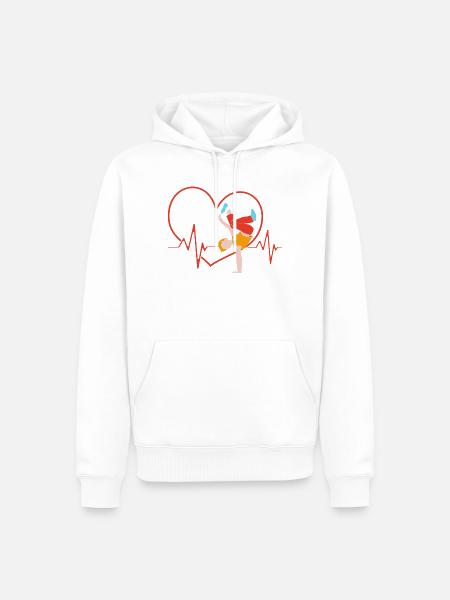 Breakdance - Männer Premium Bio Hoodie - Weiß