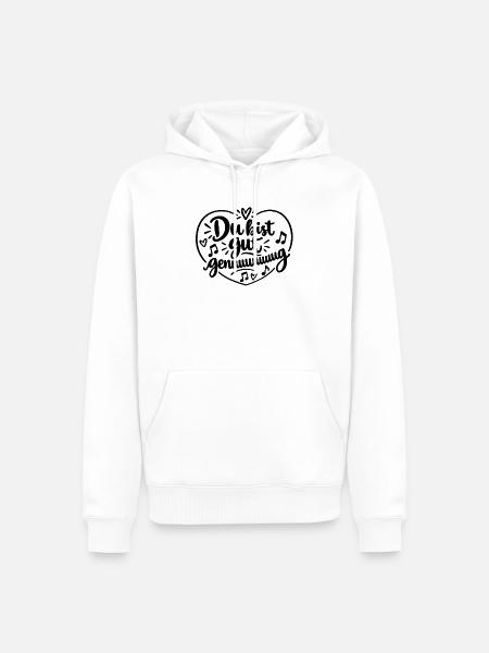 Dubistgutgenug_herz - Männer Premium Bio Hoodie - Weiß
