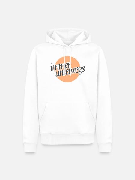Immer unterwegs V1 - Männer Premium Bio Hoodie - Weiß