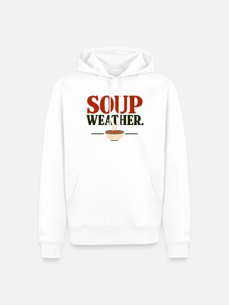 Soup Weather Herbst Shirt - Männer Premium Bio Hoodie - Weiß