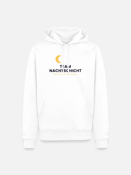 Team Nachtschicht - Männer Premium Bio Hoodie - Weiß