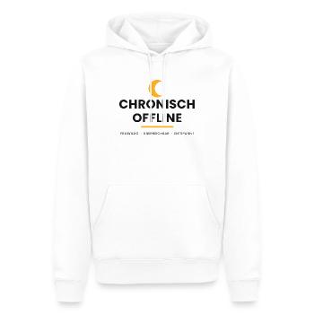 Chronisch Offline - Männer Premium Bio Hoodie - Weiß - Vorne - Nico (187cm)