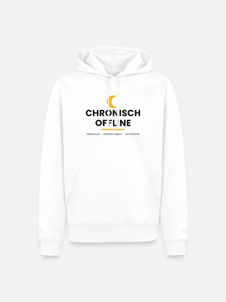 Chronisch Offline - Männer Premium Bio Hoodie - Weiß
