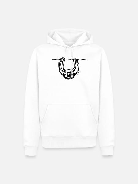 Faultier handgezeichnet - Männer Premium Bio Hoodie - Weiß