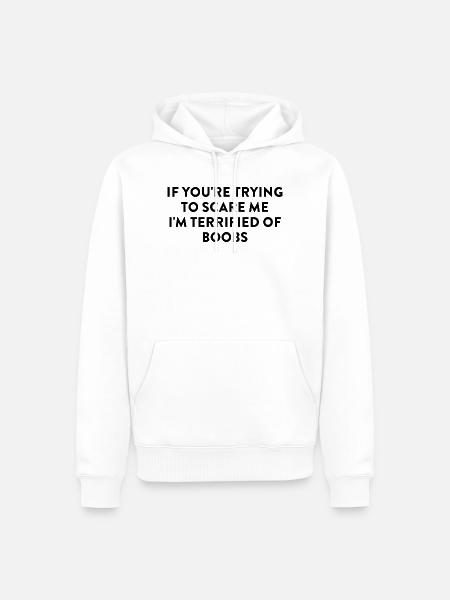 Terrified of Bobs - Männer Premium Bio Hoodie - Weiß