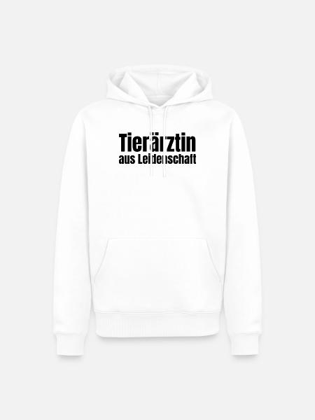 Tierärztin aus Leidenschaft Tierarzt Geschenk - Männer Premium Bio Hoodie - Weiß