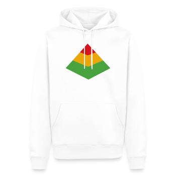 Test Pyramid - Männer Premium Bio Hoodie - Weiß - Vorne - Nico (187cm)