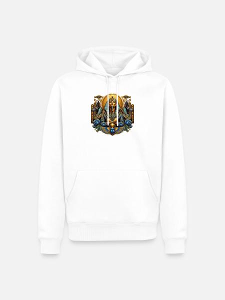 Ägyptischer Pharao - Männer Premium Bio Hoodie - Weiß