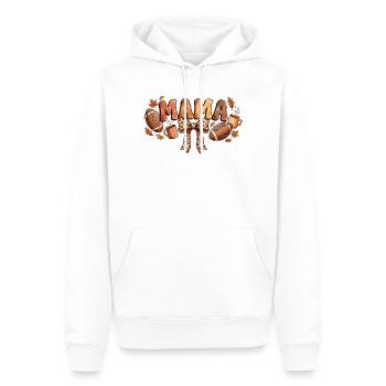 Herbst-Fußball Mama Leopard Bow - Männer Premium Bio Hoodie - Weiß - Vorne - Nico (187cm)