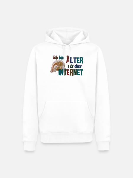 Älter als das Internet - Schildkröte - Männer Premium Bio Hoodie - Weiß