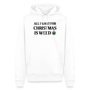 All I Want for Christmas Weed - Männer Premium Bio Hoodie - Weiß - Vorne - Nico (187cm)