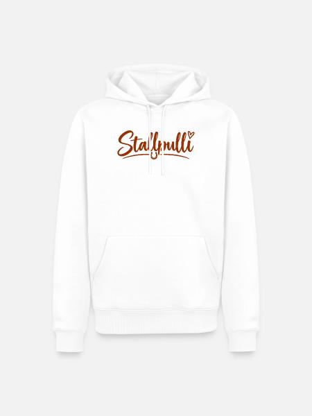 Stallpulli - Pferd - Reiterin - Stall - Pullover - Männer Premium Bio Hoodie - Weiß