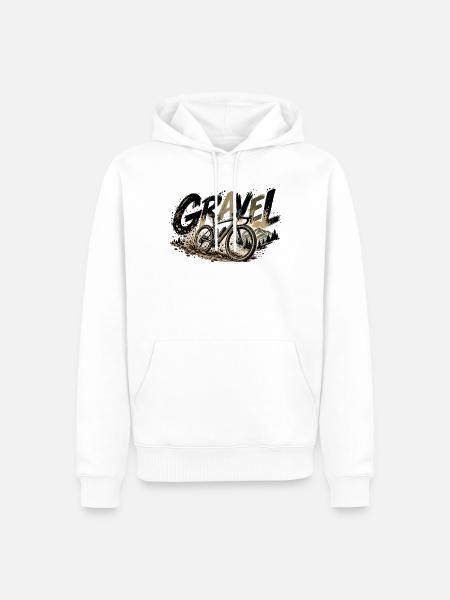 Gravel - Männer Premium Bio Hoodie - Weiß