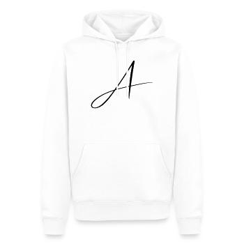 Name mit A Initiale für Anna Amelie Alexander - Männer Premium Bio Hoodie - Weiß - Vorne - Nico (187cm)