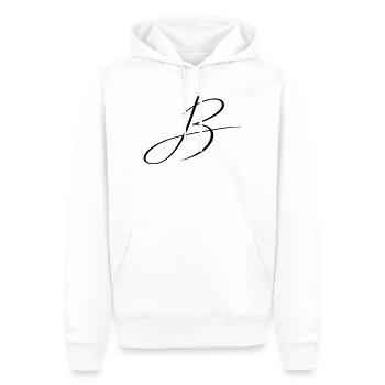 Name mit B Initiale für Ben Benjamin Bastian - Männer Premium Bio Hoodie - Weiß - Vorne - Nico (187cm)